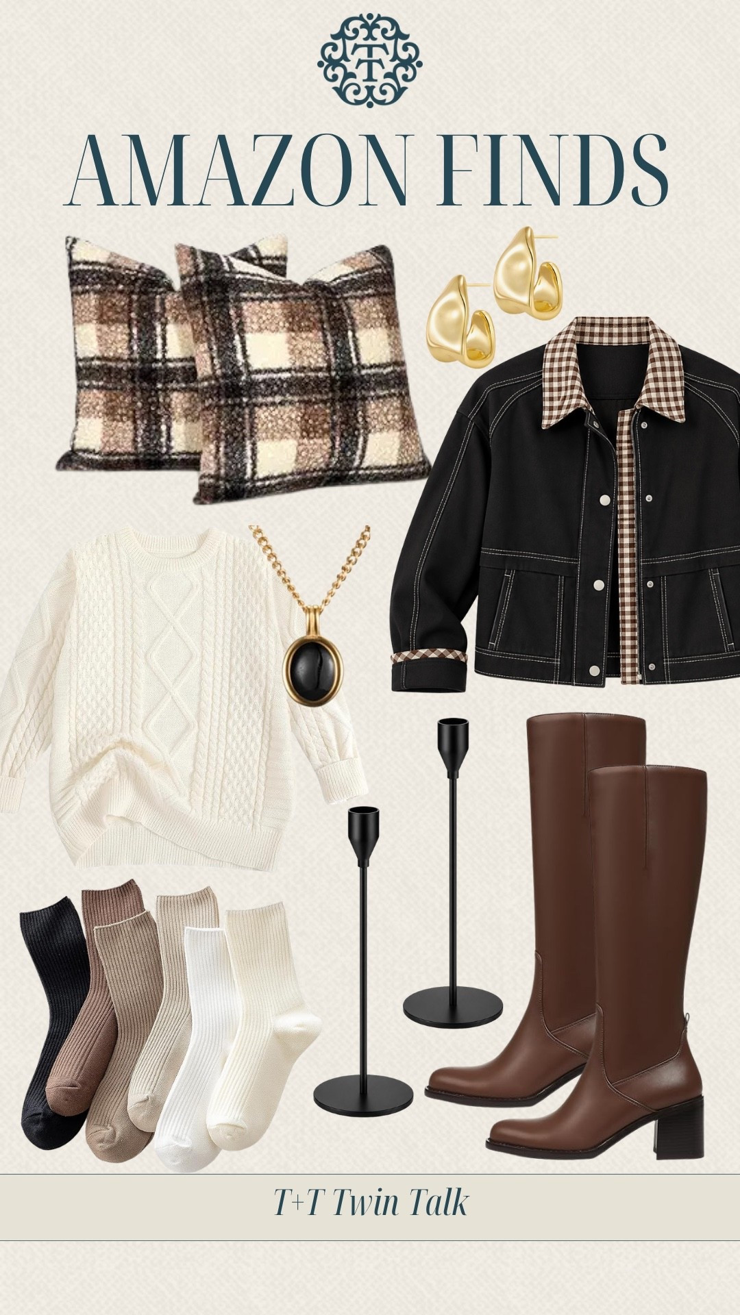 We’re loving these Amazon finds for fall, from cozy sweaters and socks to statement earrings and tall boots. The mix of classic neutrals and darker fall tones makes everything so easy to style together. These are a few pieces we’d definitely be adding to our fall rotation!

#LTKSeasonal #LTKOver40 #LTKHome