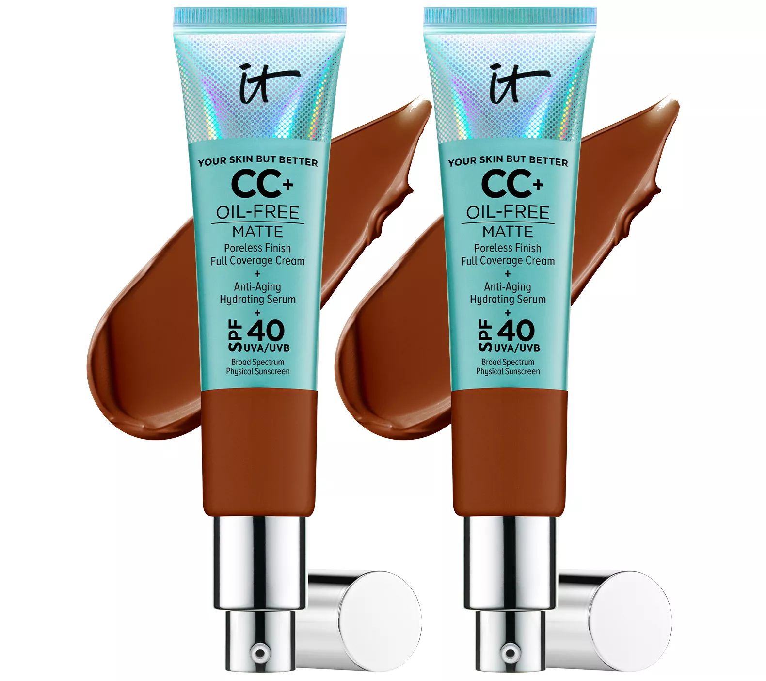 IT Cosmetics CC+ Cream SPF40 Oil-Free Matte Foundation Duo | QVC