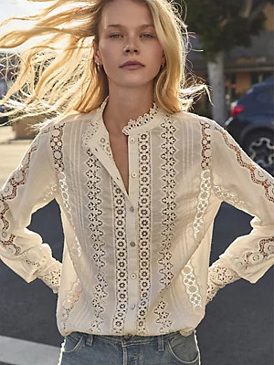 Women's Lace Button Down Blouse | Lee Jeans