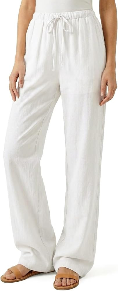 Zylioo Tall Linen Pants for Women 6FT Lightweight Relaxed Fit Casual Pants for Tall Ladies High W... | Amazon (US)