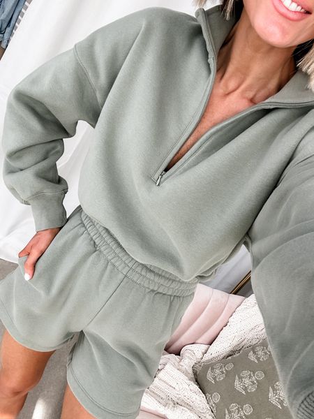 This set from Abercrombie will be on repeat for me this season! I am wearing an XS in the shorts and half zip 

Loverly Grey, Abercrombie find

#LTKsalealert #LTKtravel #LTKSeasonal