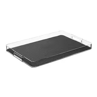 Kraftware Fishnet Black 19 in.W x 1.5 in.H x 13 in.D Rectangular Acrylic Serving Tray 31129 - The... | The Home Depot