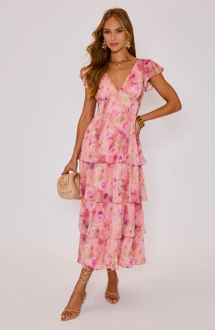 Andie Floral Print Tiered Ruffle Maxi Dress | Nordstrom