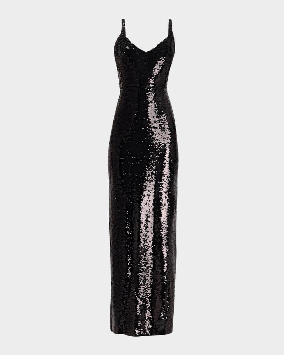 Karma Sequined Sleeveless Maxi Dress | Neiman Marcus