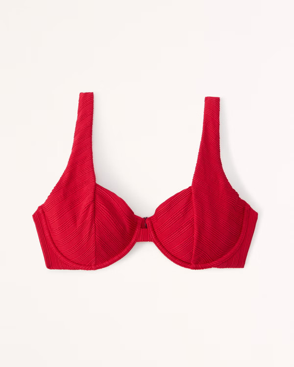 Curve Love Seamed Underwire Bikini Top | Abercrombie & Fitch (US)