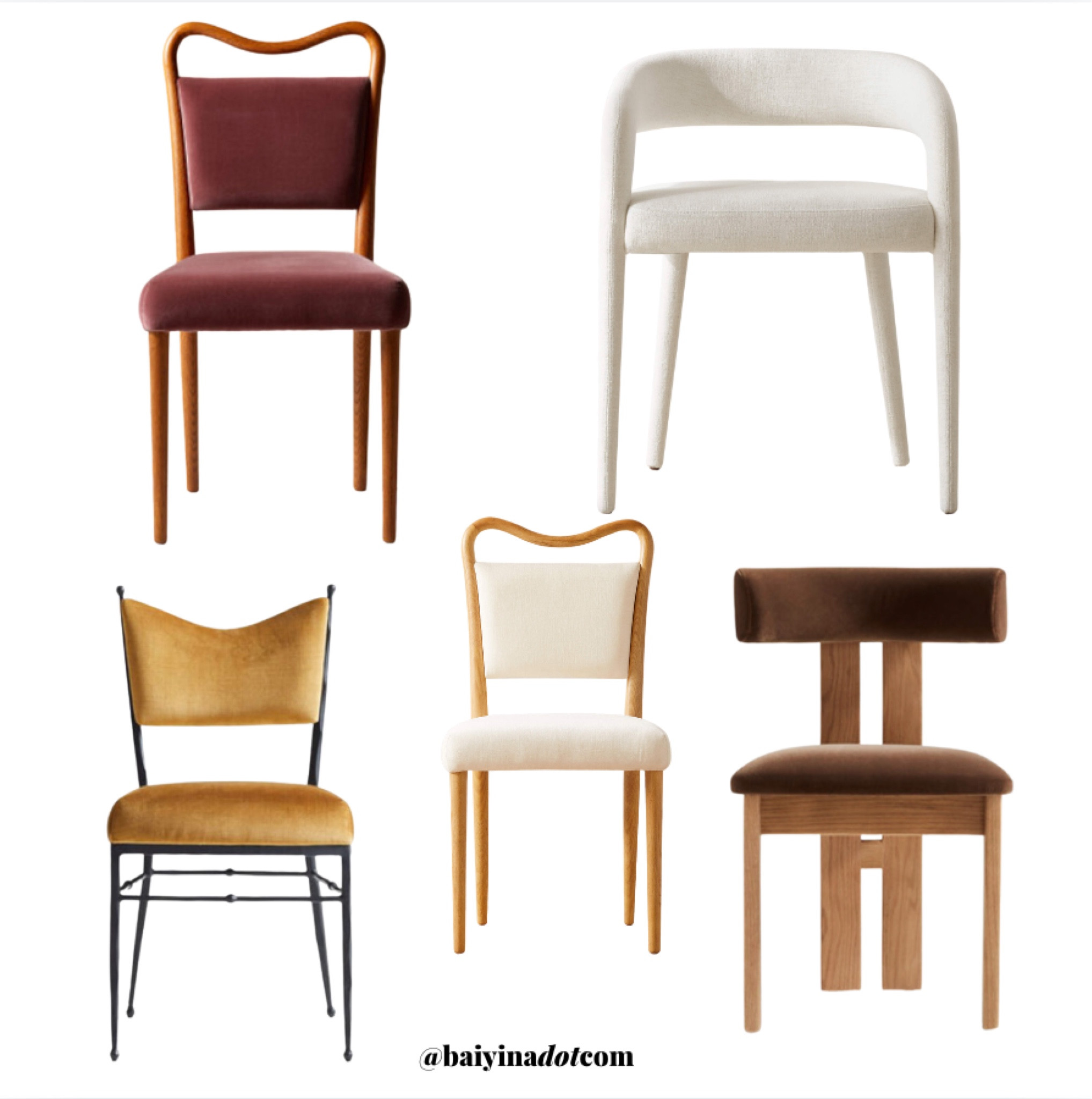 Modern feminine organic dining chairs, rounded, whimsical, fall colors, neutrall 

#LTKstyletip #LTKhome
