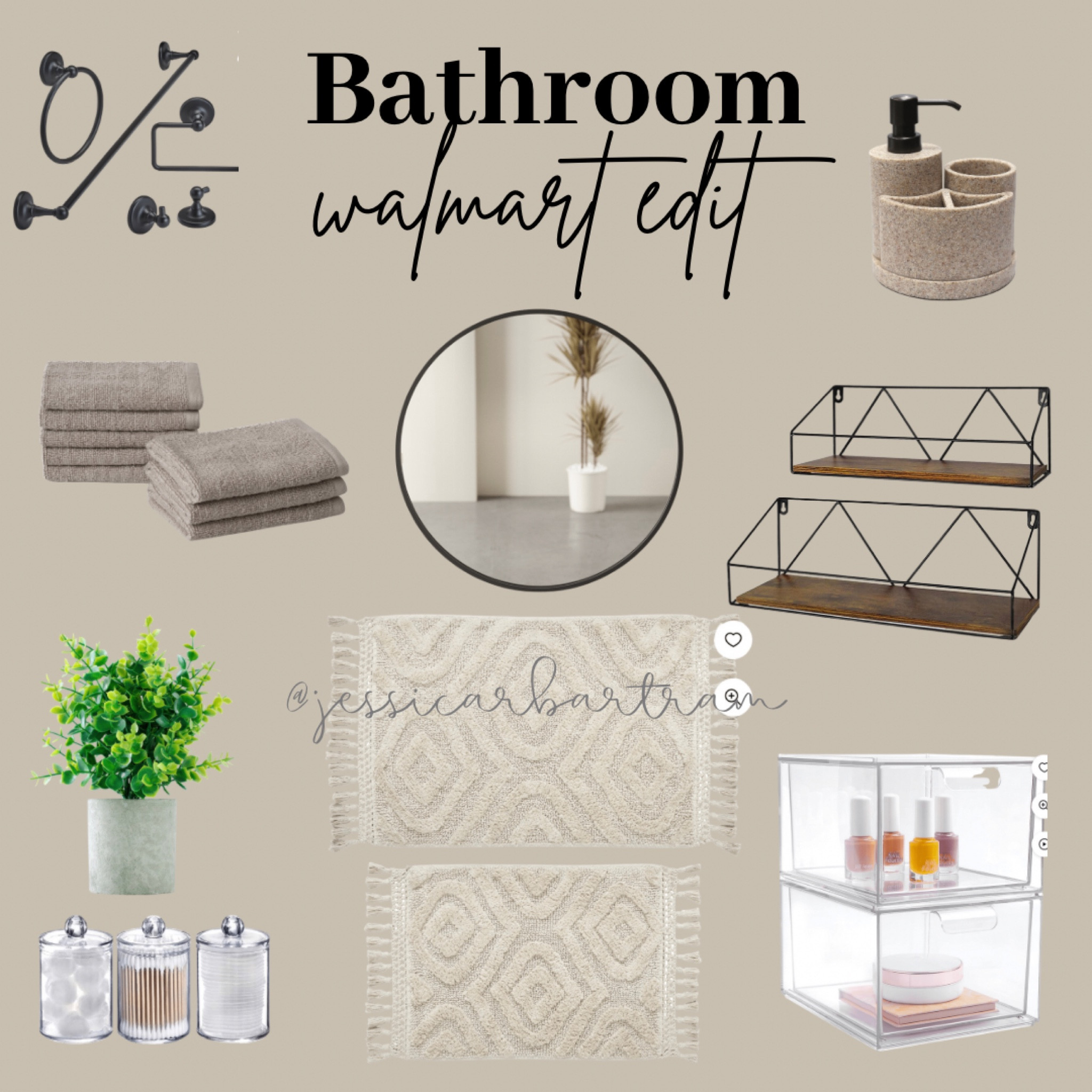 Neutral bathroom Walmart finds! #walmart #bathroom #neutral #inspo

#LTKunder50 #LTKunder100 #LTKhome