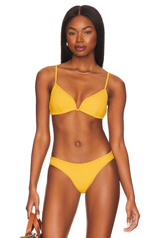 LSPACE Helena Bikini Top in Sunshine Gold from Revolve.com | Revolve Clothing (Global)