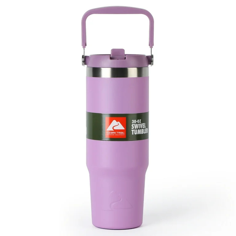 Ozark Trail 30 oz Insulated Stainless Steel Tumbler with Swivel Handle, New Lilac | Walmart (US)