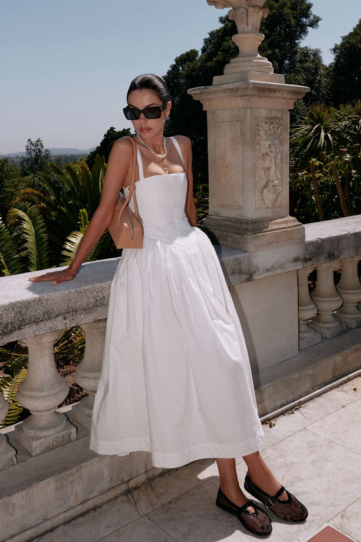 The perfect midi white summer dress 🤍

#LTKShoeCrush #LTKItBag #LTKStyleTip