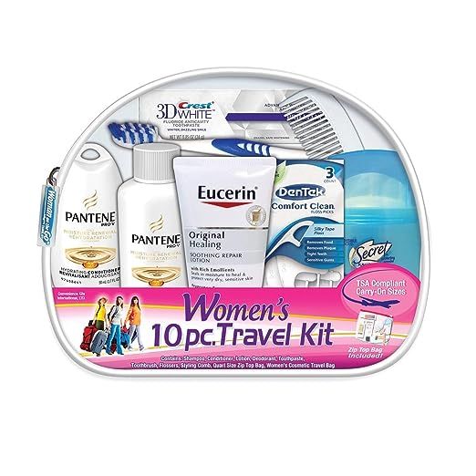 Convenience Kits International Women's Deluxe 10 Piece Kit with Travel Size TSA Compliant Essenti... | Amazon (US)