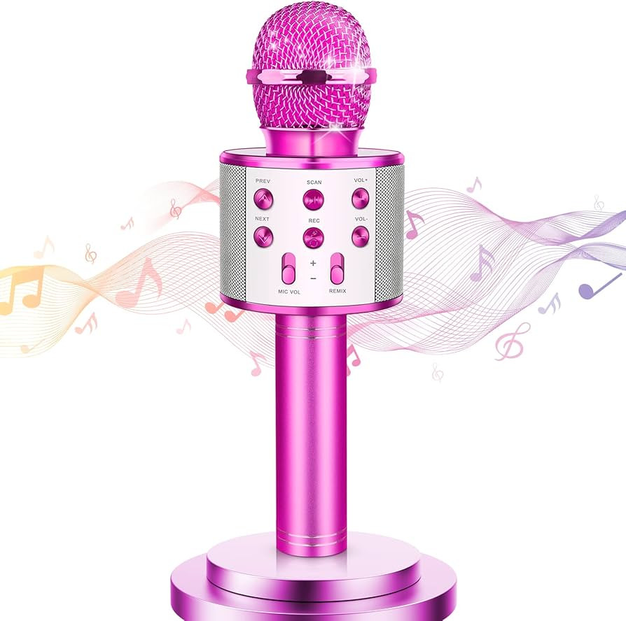 Gifts for Girls 3-12 Year Old: Kids Wireless Karaoke Microphone with Speaker for Girl Age 5-8 8-1... | Amazon (US)