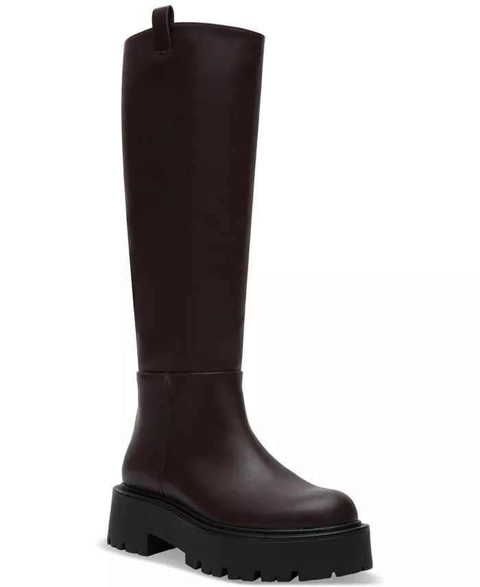 Crow Wide-Calf Lug-Sole Knee High Boots | Macy's