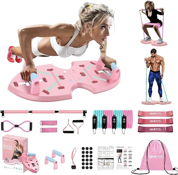 LALAHIGH Push Up Board, Portable Home Workout Equipment for Women & Men, 30 in 1 Home Gym System ... | Amazon (US)