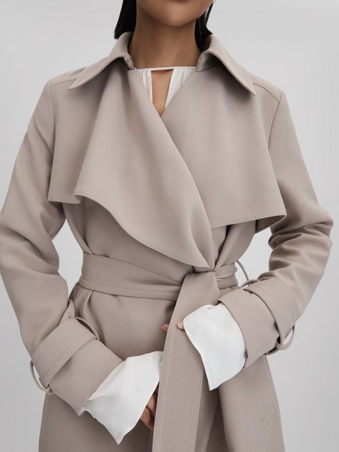 Double Breasted Belted Trench Coat | Reiss UK
