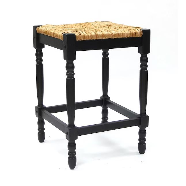 Carolina Cottage Hawthorne Antique Black 24-in H Counter height Wood Bar Stool | Lowe's