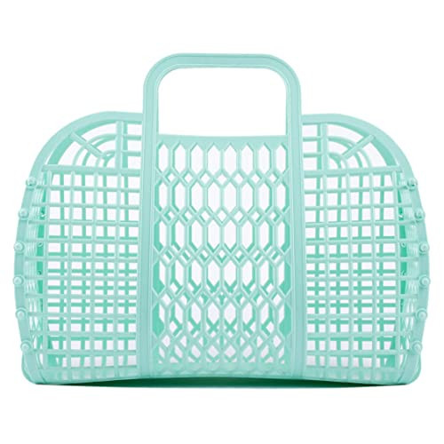 BABANA Jelly Bags - Beach Bags for Women | Large Tote Bag, Purse, Market Basket | Unique Beach Essentials for Vacation (Large) - Mint | Amazon (US)