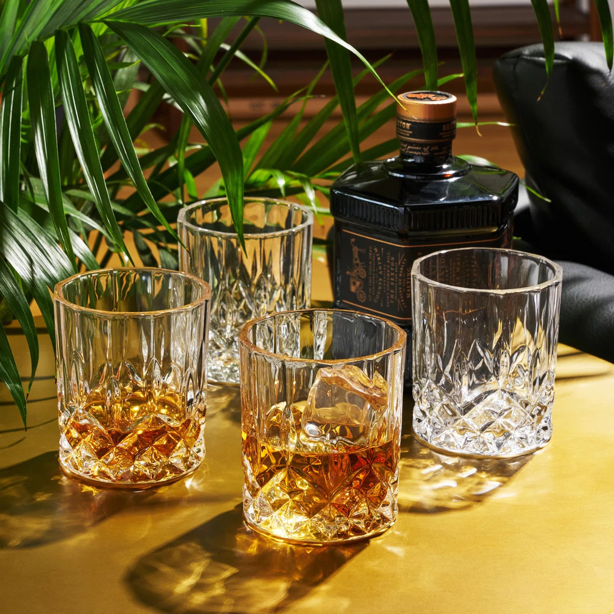 Viski Admiral Crystal Whiskey Tumbler Set, Premium Crystal Clear Liquor Drinking Glass, Classic L... | Wayfair North America