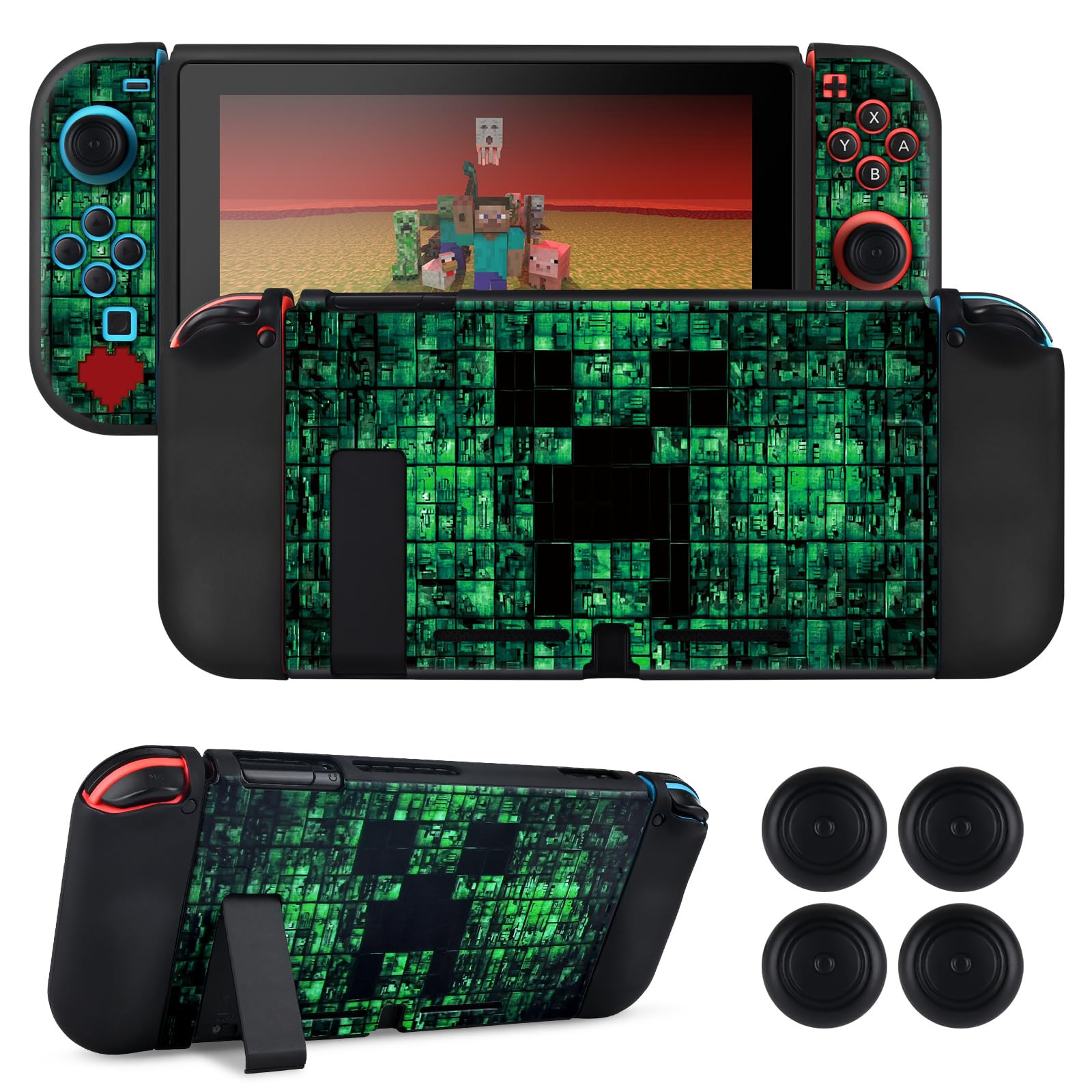 DLseego My World MC Protective Case for Switch New Model, Dockable Soft Shell Cute Cover Case for... | Amazon (US)