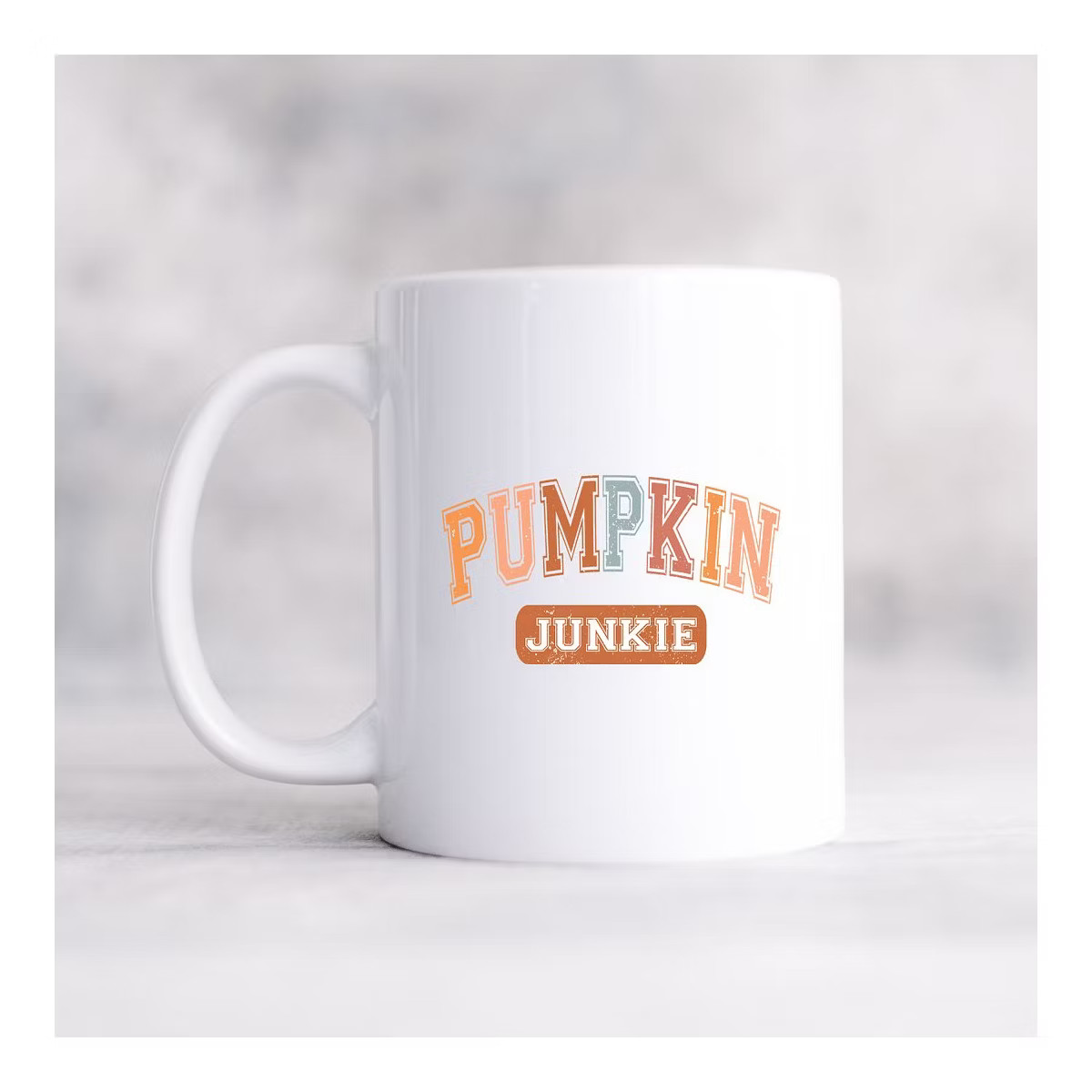 City Creek Prints Varsity Pumpkin Junkie Mug - White | Target