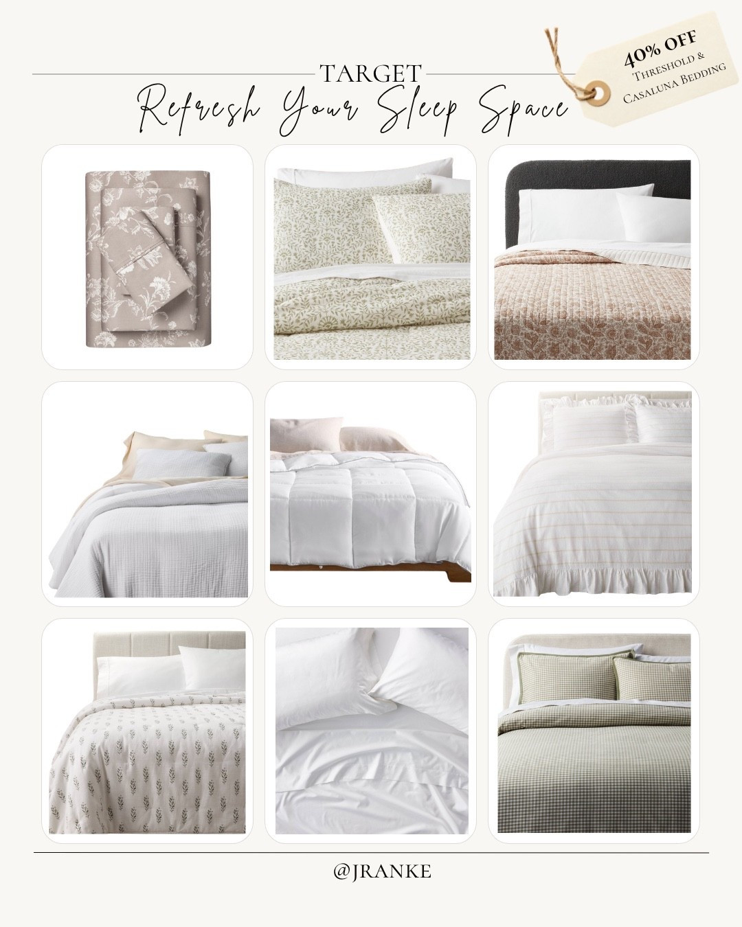 If there’s one sale I’m always shopping, it’s bedding. 🤍 Threshold and Casaluna never disappoint when it comes to quality, comfort, and those cozy neutral tones. These are some of my favorite picks for giving your bedroom a little refresh.

#TargetStyle #TargetFinds #Casaluna #ThresholdHome #BedroomRefresh #CozyHome #NeutralHome

#LTKHome #LTKSaleAlert #LTKdayinmylife