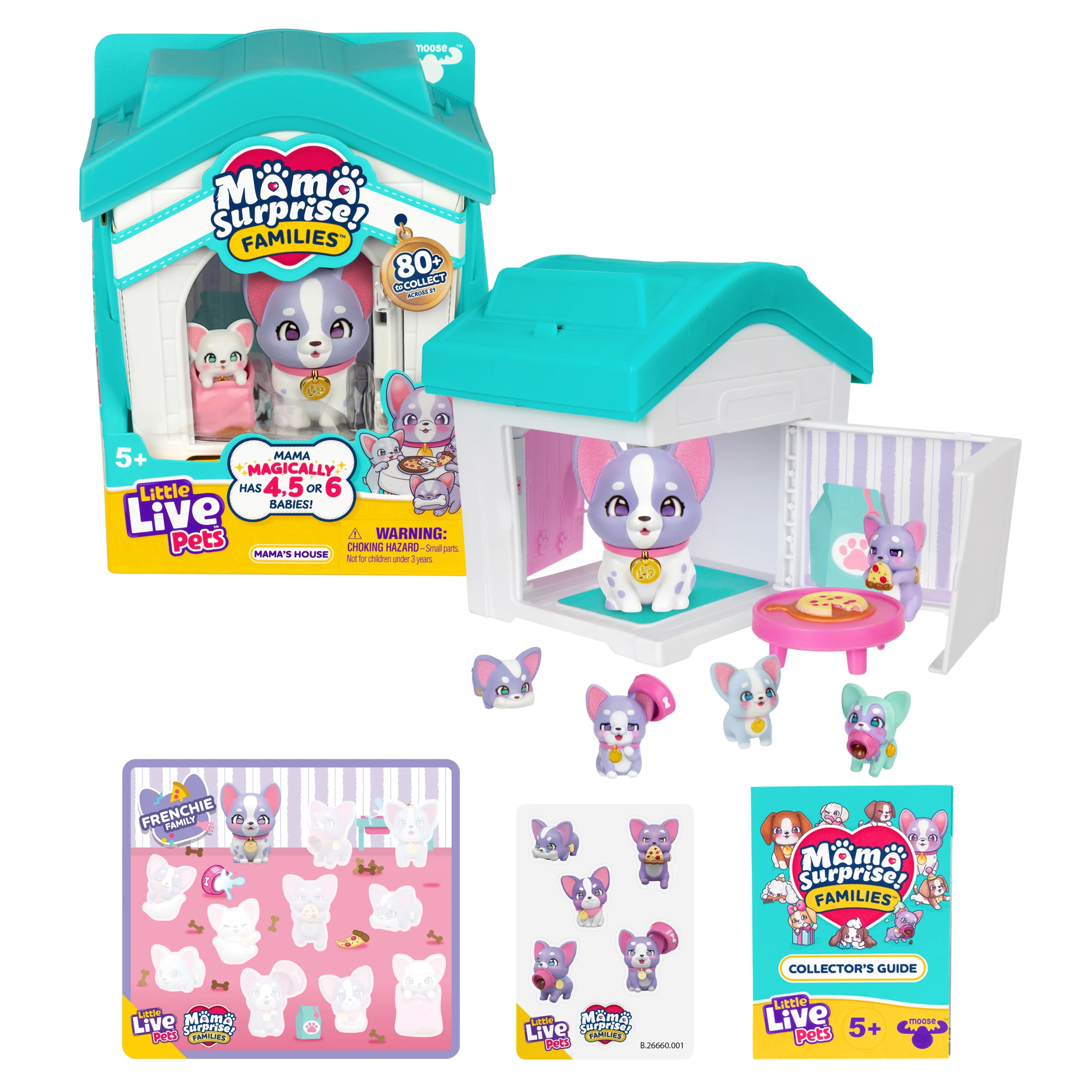 Little Live Pets Mama Surprise Families Playset with Collectible Babies and Mama Pup, over 80 to ... | Walmart (US)