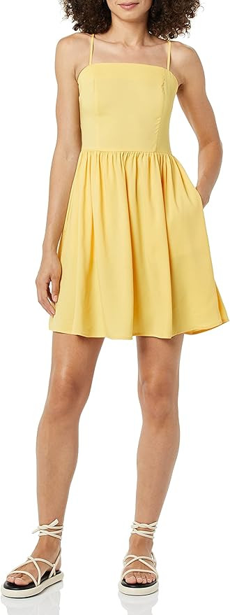 Goodthreads Women's Georgette Smock-Back Cami Mini Dress | Amazon (US)