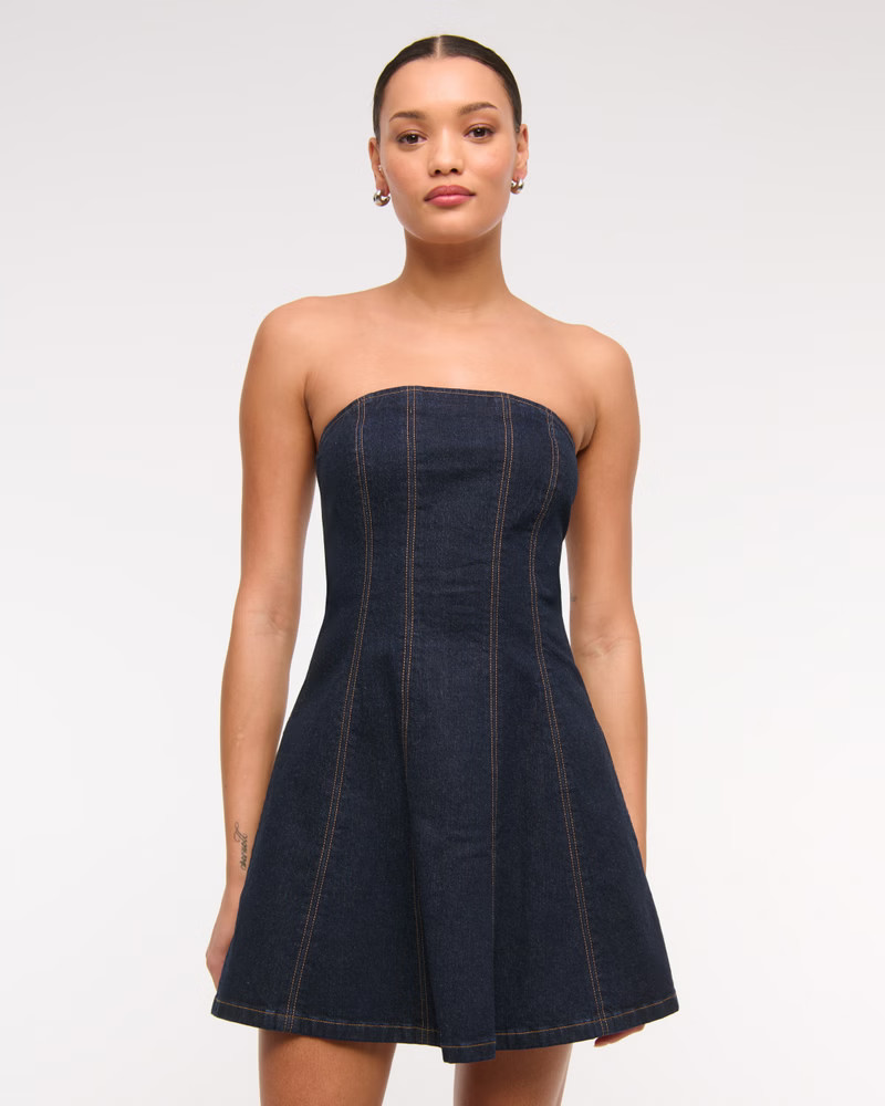 The A&F Mila Denim Mini Dress | Abercrombie & Fitch (US)