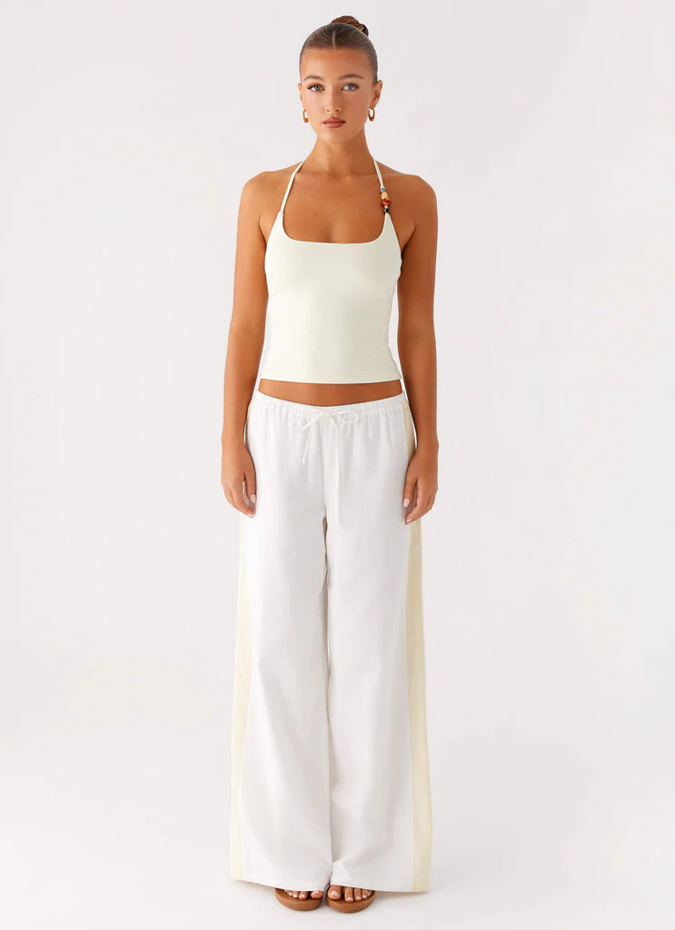 Oska Drawstring Pants - White | Peppermayo (Global)