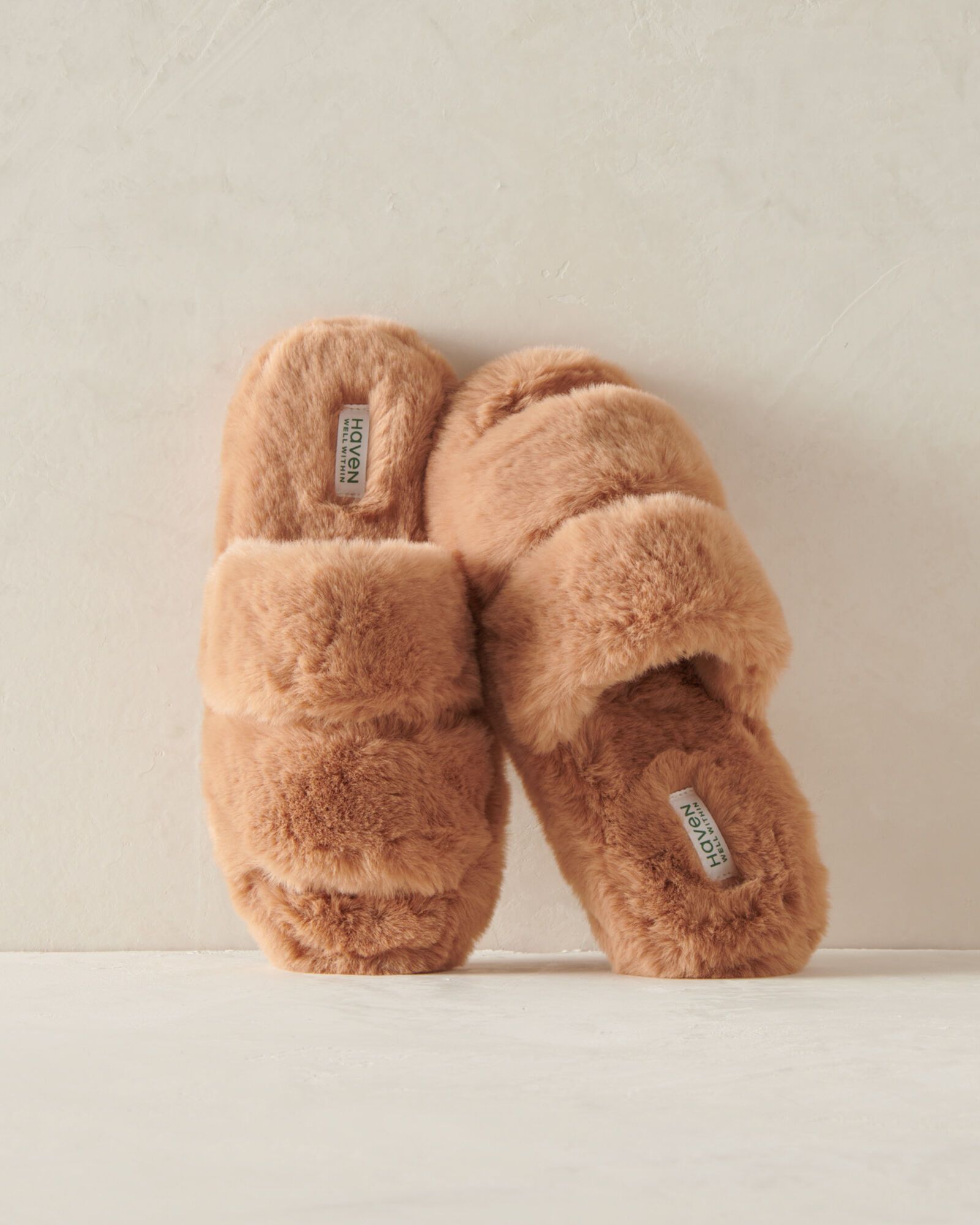 Faux Fur Banded Slippers | Haven Well Within