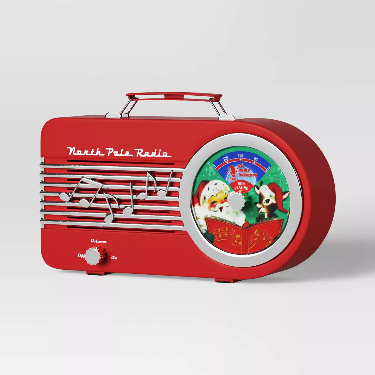 6" Retro North Pole Radio Decorative Christmas Figurine Red - Wondershop™: Santa, Reindeer, Mus... | Target