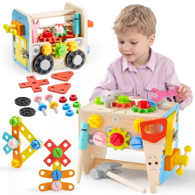 Joyfy Montessori Toys for Toddlers 3 4 5 6 Year Old, 51Pcs Kids Tool Set,Wooden Educational Learn... | Target