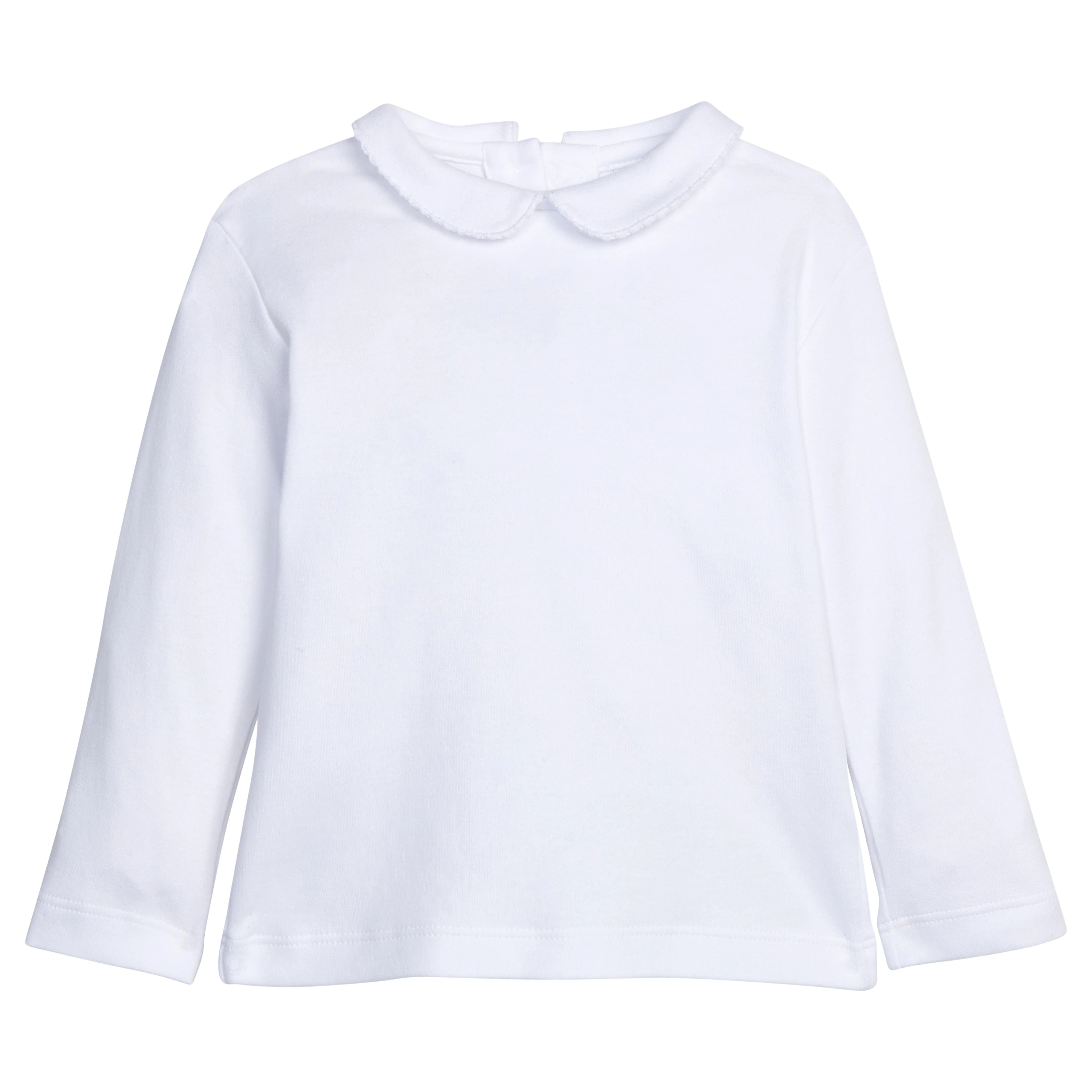 Baby White Peter Pan Picot Shirt Soft Cotton Classic Top | Little English