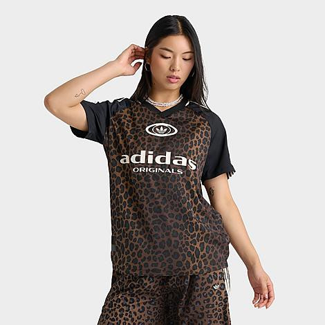adidas Women's Originals Leopard Satin Jersey Size: Large | Finish Line (US)