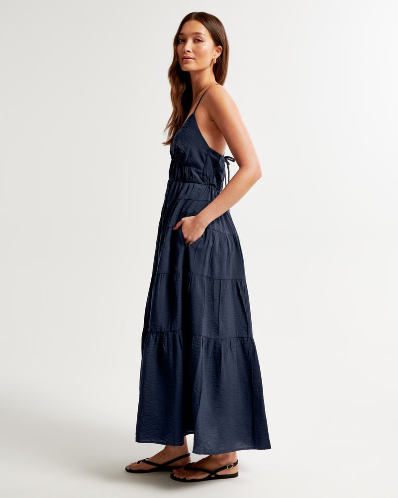 Women's Flowy Tiered Maxi Dress | Women's Dresses & Jumpsuits | Abercrombie.com | Abercrombie & Fitch (US)