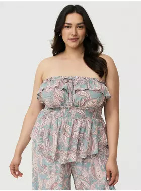 Crinkle Gauze Smocked Tube Top | Torrid (US & Canada)