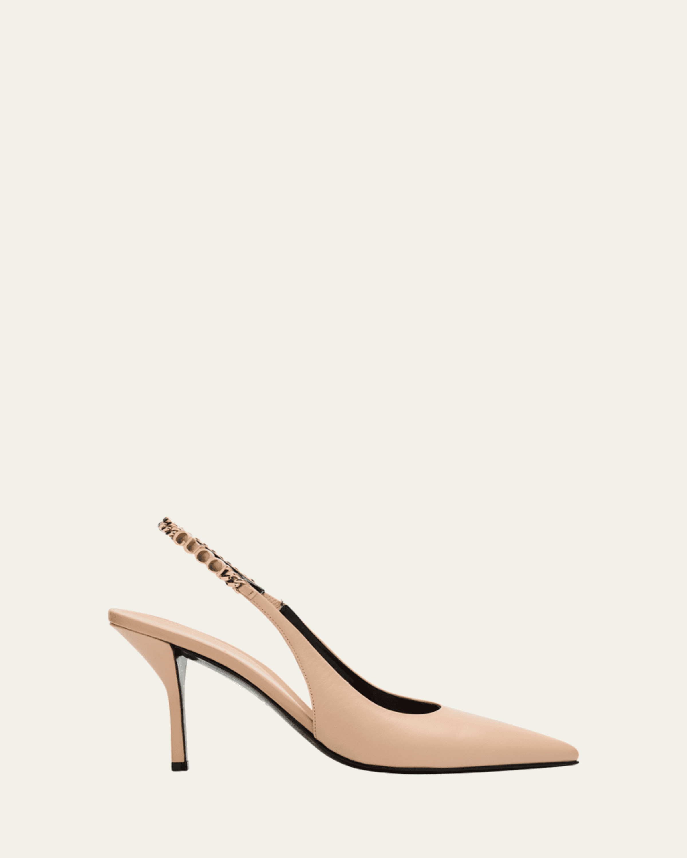 Gucci Signoria Patent Logo Chain Kitten Pumps | Bergdorf Goodman