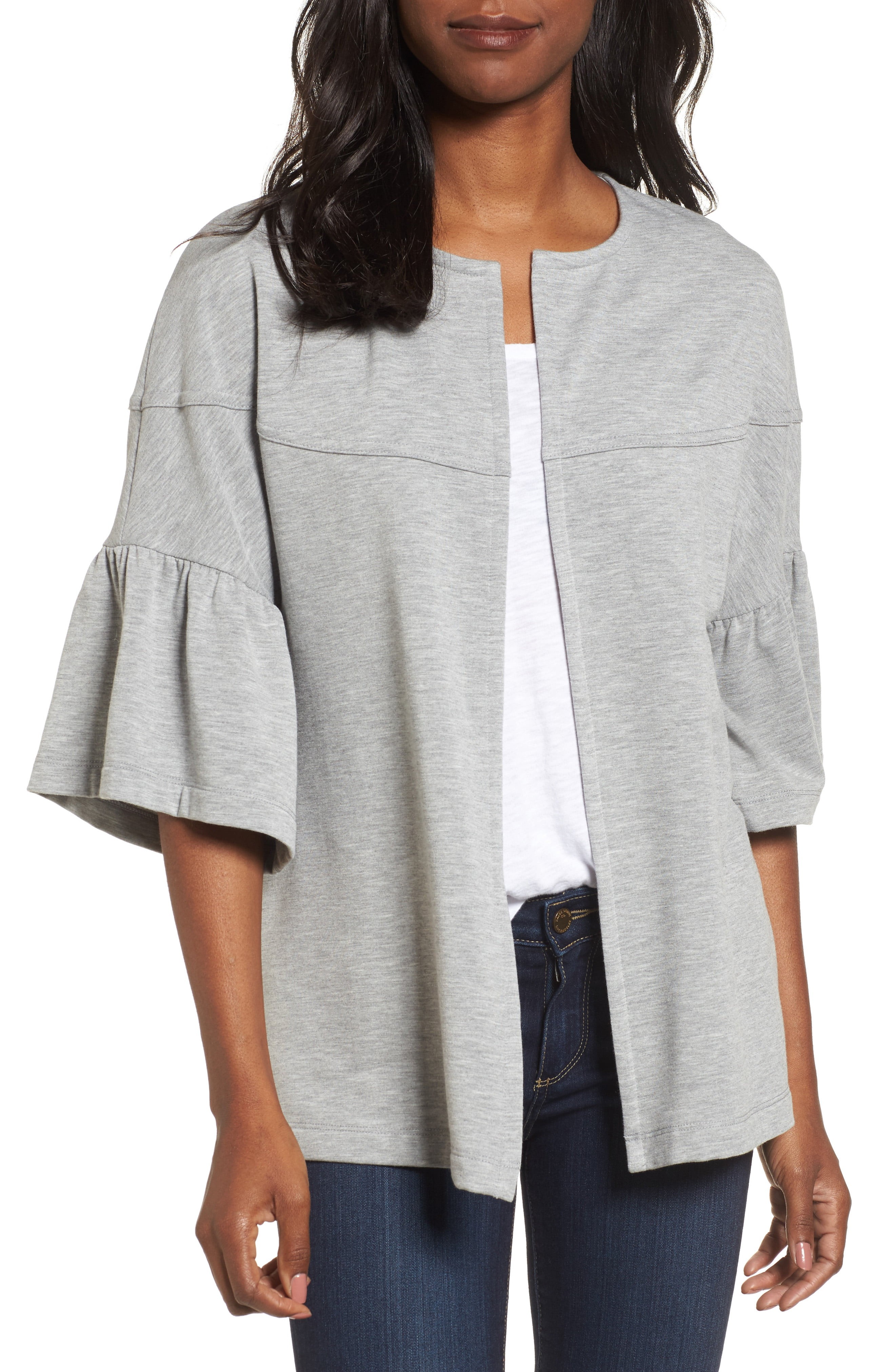 Bell Sleeve French Terry Jacket | Nordstrom