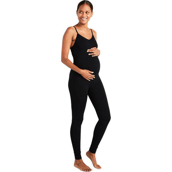 The Women's Body Rib Unitard, Black | Maisonette