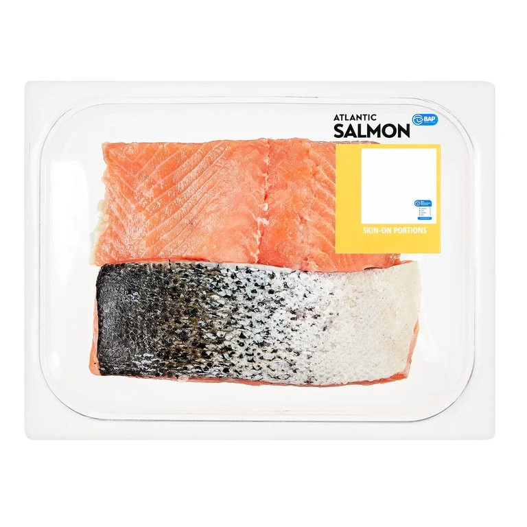 Fresh Atlantic Salmon Whole Portions, 0.70 - 1.25 lb. BAP Certified. 23g Protein per Serving. | Walmart (US)