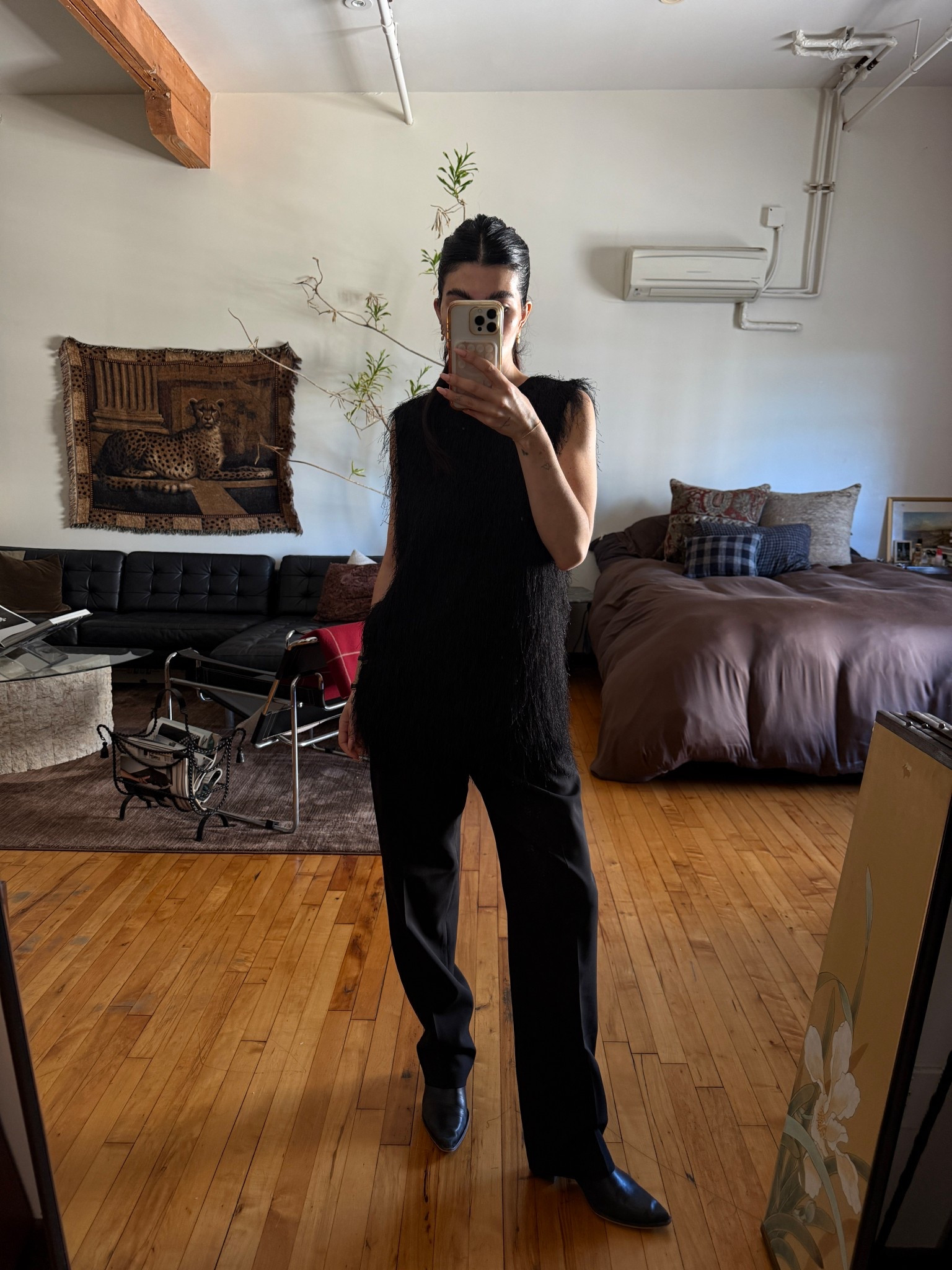 Ootn and tgif

Fringe top, trousers, styling fringe, perfect black boots

#LTKgrwm #LTKootd