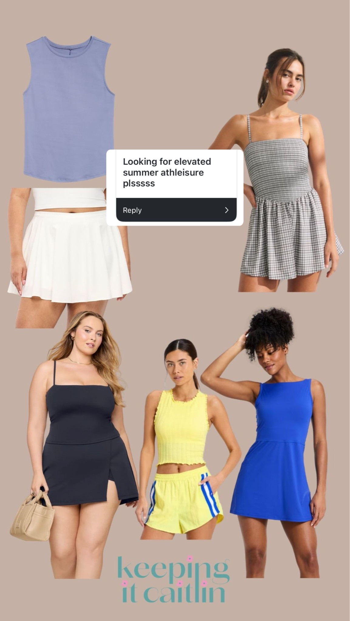 Summer size inclusive elevated athleisure