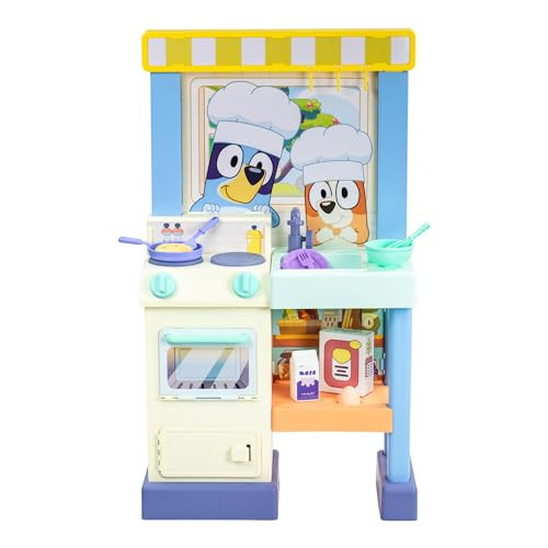 BLUEY - Cook with Chef Bluey Kitchen Playset, with Over 20 Sounds, Phrases, Music and Lights, Plus 20 Play Pieces Included, Over 3 feet/ 90cm Tall, Includes A Chef Hat and Duck Cake | Amazon (US)