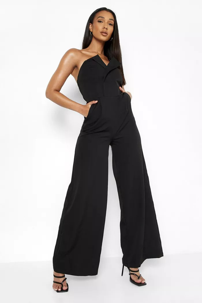 Bandeau Tailored Wide Leg Jumpsuit | Boohoo.com (UK & IE)