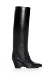 Leather and Snake Boot | St. John Knits