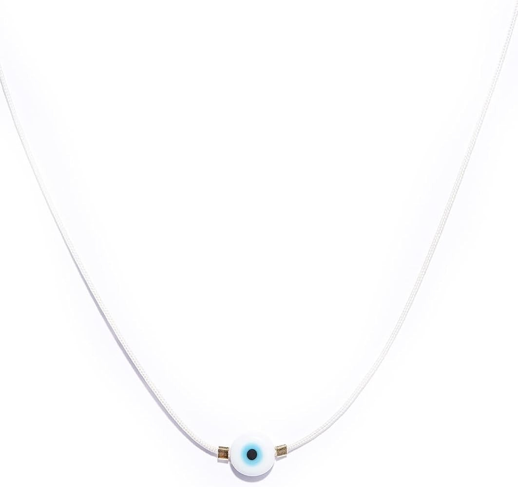 Evil Eye Necklace - Gold Plated Adjustable Evil Eye Jewelry - Handmade Spiritual Choker - Kabbala... | Amazon (US)