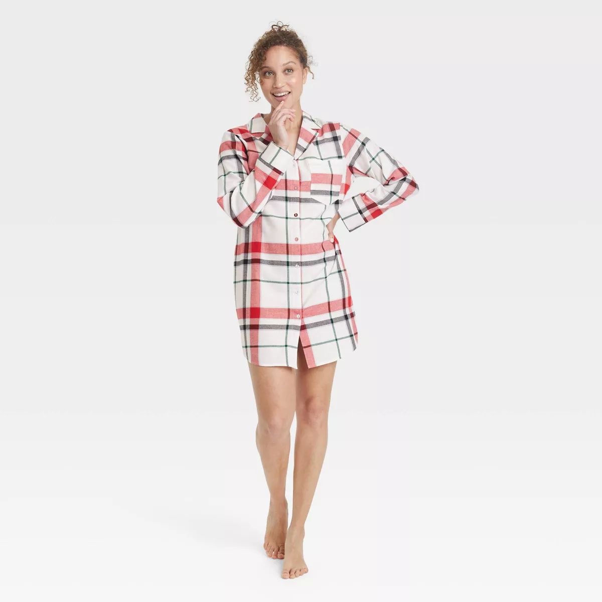 Women's Flannel Notch NightGown - Stars Above™ | Target