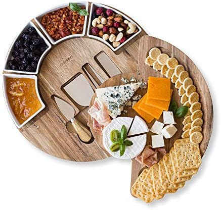 Cheese Board Set - Charcuterie Board Set and Cheese Serving Platter. US Patented 13 inch Meat/Che... | Amazon (US)
