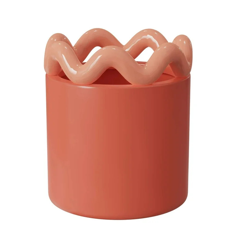 Mainstays Peyson 6" x 6" x 6.9" Round Coral Bisque Ceramic Planter | Walmart (US)