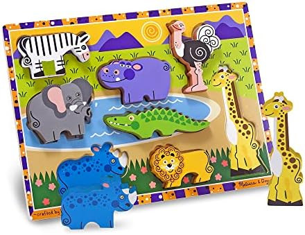 Melissa & Doug Safari Wooden Chunky Puzzle (8 pcs) | Amazon (US)